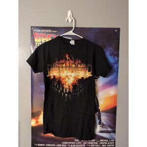 Disturbed Band Concert Tour Black Graphic T Shirt Boy's Size S